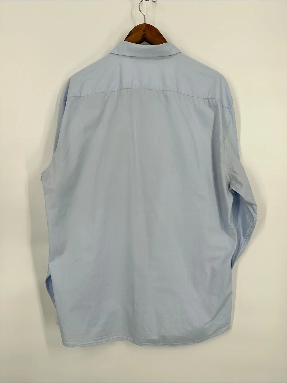 GUCCI French Cuff Vintage Pointed Collar Uniform Staff Dress Shirt Light Blue